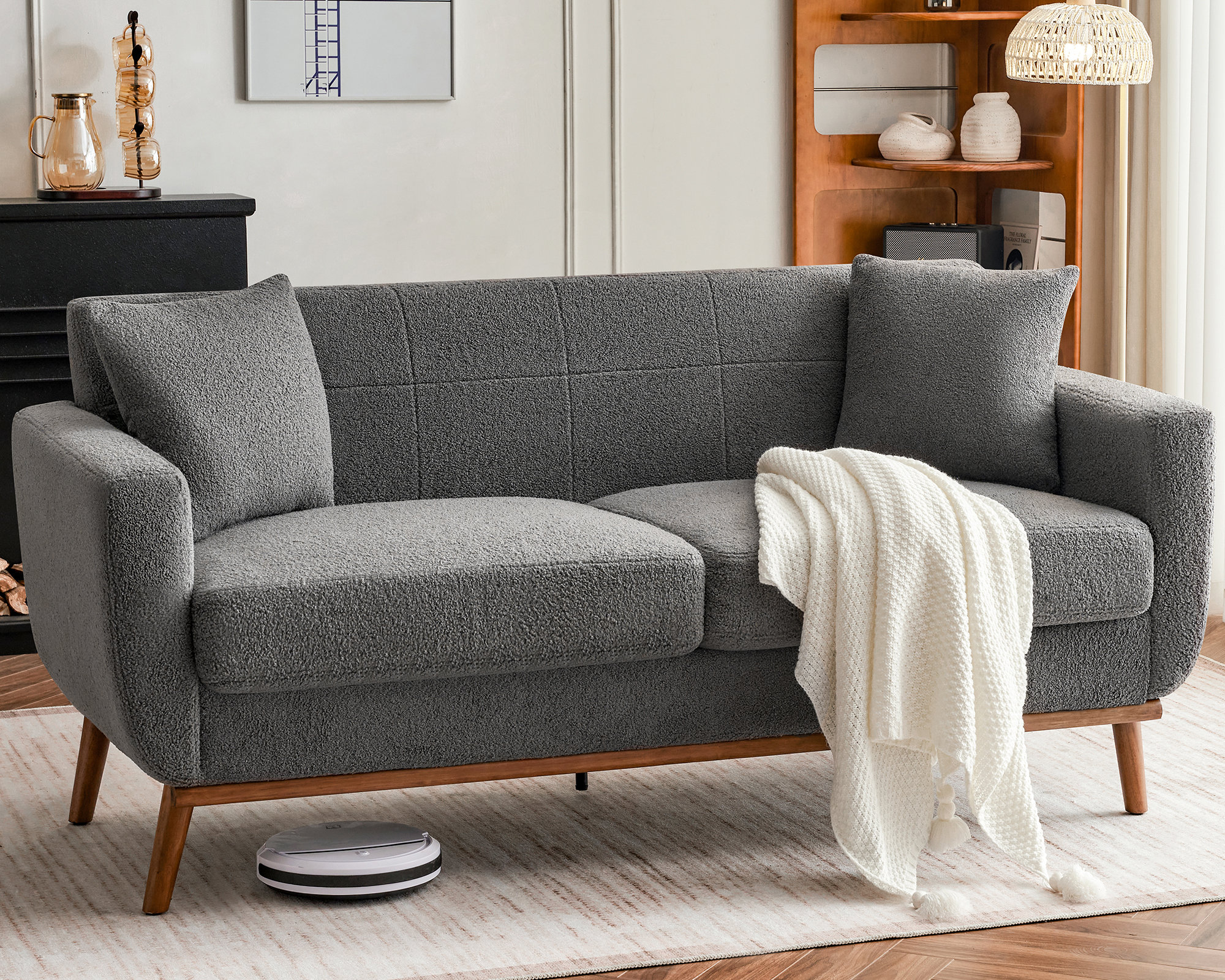 George Oliver Comfy Sofa Couch with Wood Base and Legs Reviews Wayfair